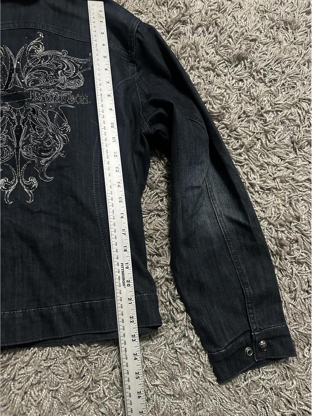 2000s Womens Harley Davidson Denim Jacket Size 1X - Picture 5 of 8